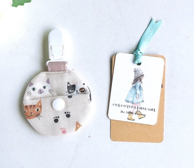 貓咪點點 圓圓平安符袋/寶寶禮物