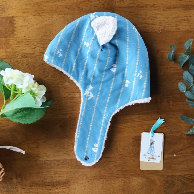 藍田白鷺 貓咪耳朵飛行帽 /寶寶 小童禮物