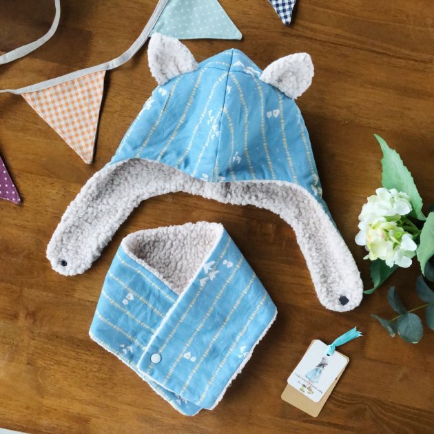 藍田白鷺 貓咪耳朵飛行帽 /寶寶 小童禮物