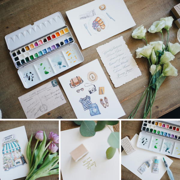 手繪旅行筆記 水彩速寫線上課程 可半價加購全套工具組